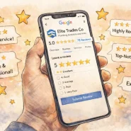 Clientility Review Boost helping contractors and service businesses get more Google reviews with a 5-star rating on a trades company listing.