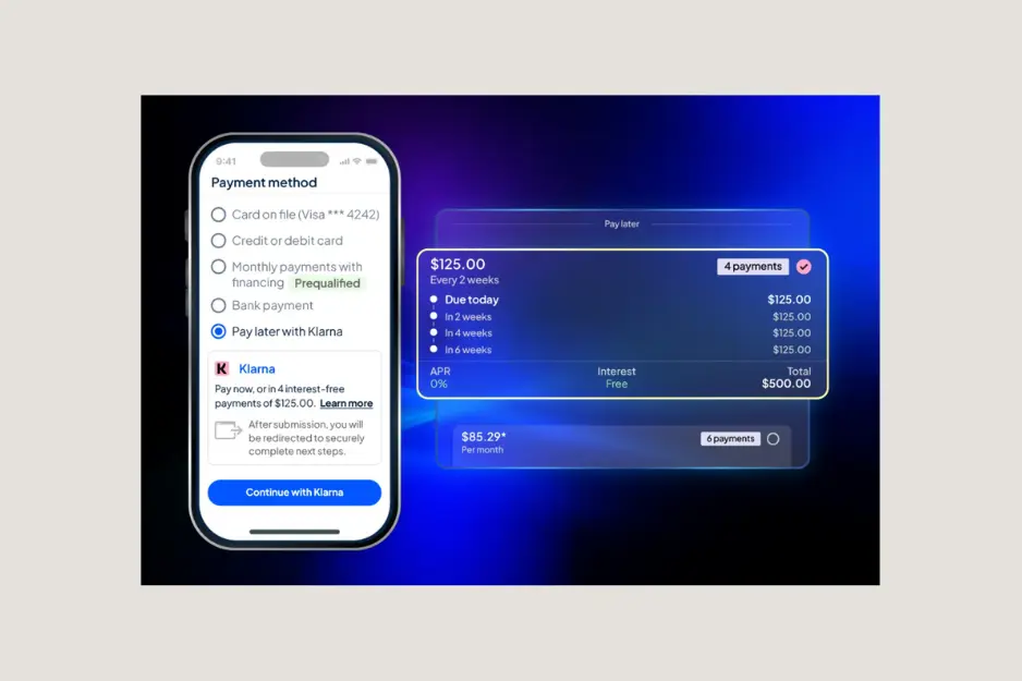 Klarna buy now, pay later Housecall Pro new feature