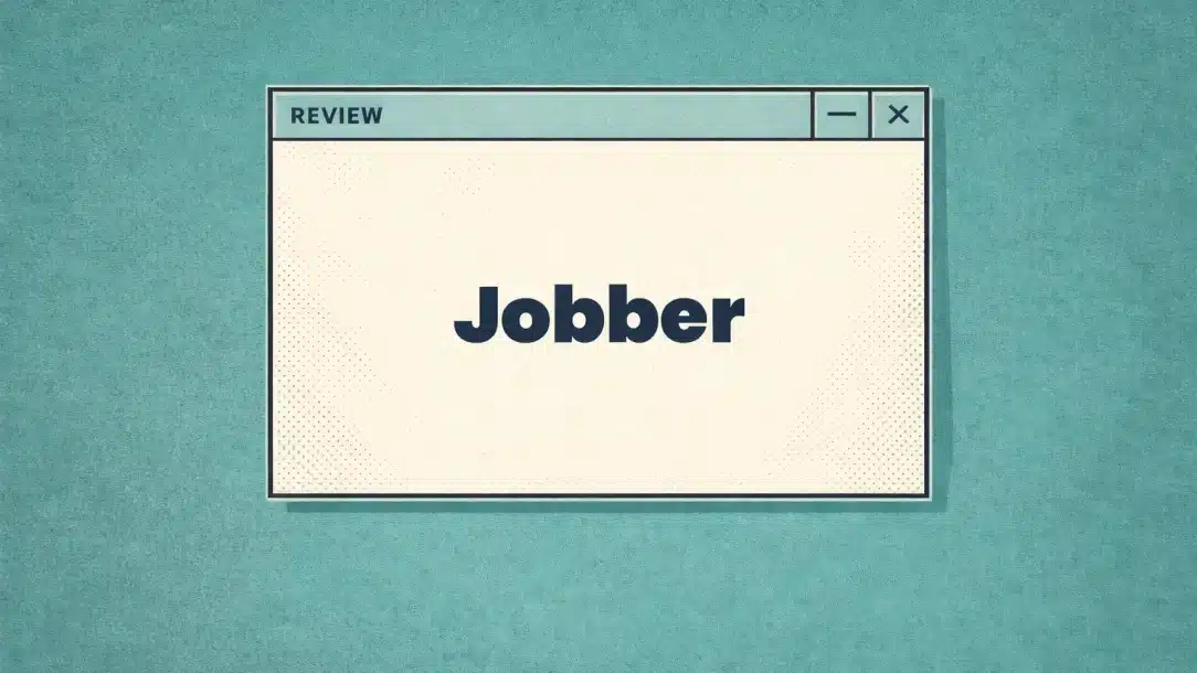 Is Jobber worth it in 2026 illustration showing Jobber review inside a browser window interface