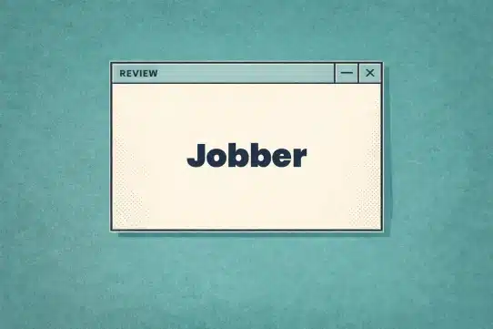 Is Jobber worth it in 2026 illustration showing Jobber review inside a browser window interface